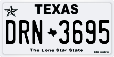 TX license plate DRN3695