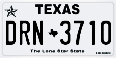 TX license plate DRN3710