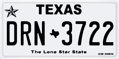 TX license plate DRN3722