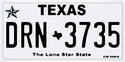 TX license plate DRN3735