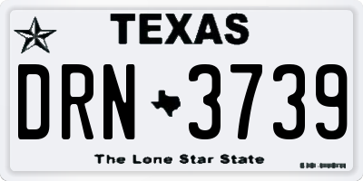 TX license plate DRN3739