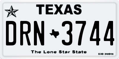 TX license plate DRN3744