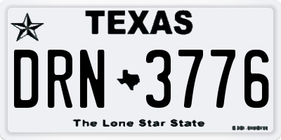 TX license plate DRN3776