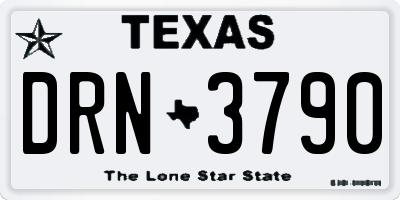 TX license plate DRN3790