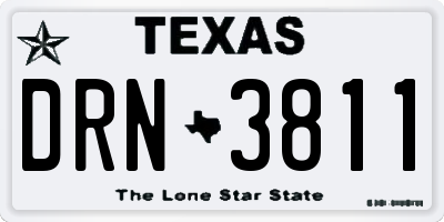 TX license plate DRN3811