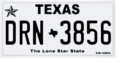 TX license plate DRN3856