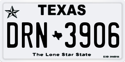 TX license plate DRN3906