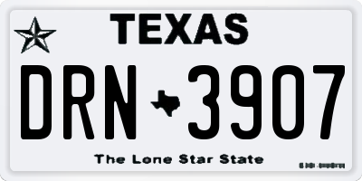 TX license plate DRN3907