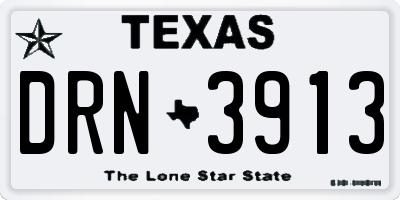 TX license plate DRN3913