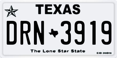 TX license plate DRN3919
