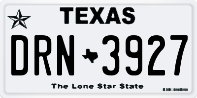 TX license plate DRN3927