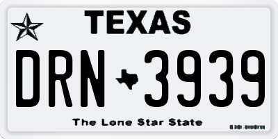 TX license plate DRN3939