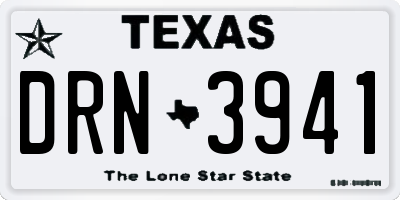 TX license plate DRN3941