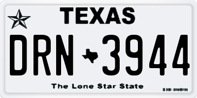 TX license plate DRN3944