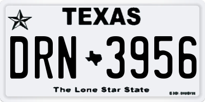 TX license plate DRN3956
