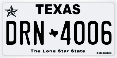 TX license plate DRN4006