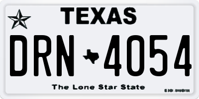 TX license plate DRN4054