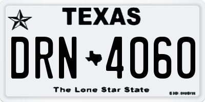 TX license plate DRN4060