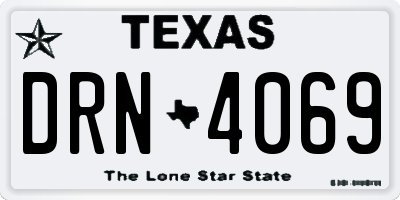 TX license plate DRN4069