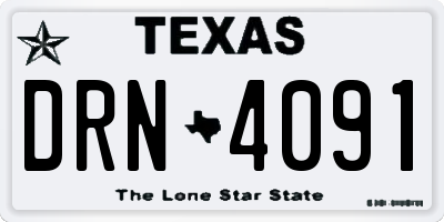 TX license plate DRN4091