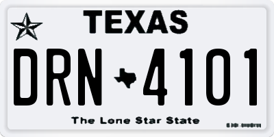 TX license plate DRN4101