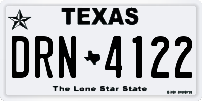 TX license plate DRN4122