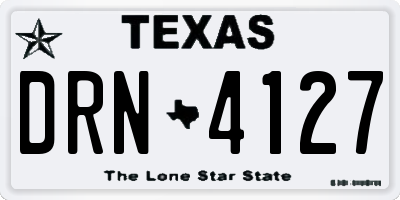 TX license plate DRN4127