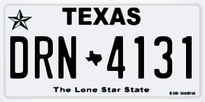 TX license plate DRN4131