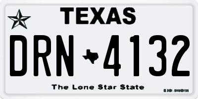 TX license plate DRN4132
