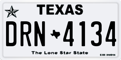 TX license plate DRN4134