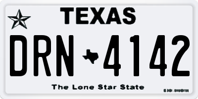 TX license plate DRN4142