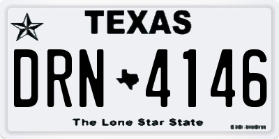 TX license plate DRN4146