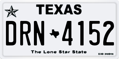 TX license plate DRN4152