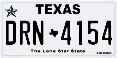 TX license plate DRN4154