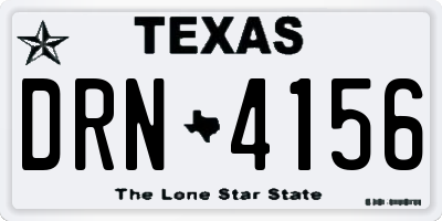 TX license plate DRN4156