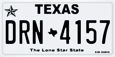 TX license plate DRN4157