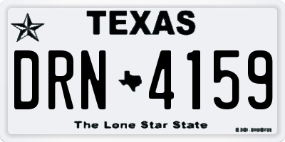 TX license plate DRN4159