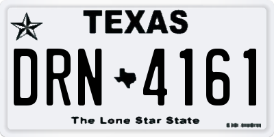 TX license plate DRN4161