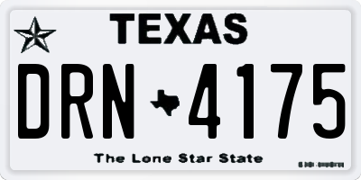 TX license plate DRN4175
