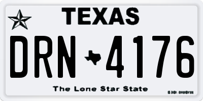 TX license plate DRN4176