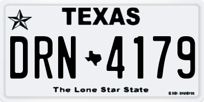 TX license plate DRN4179