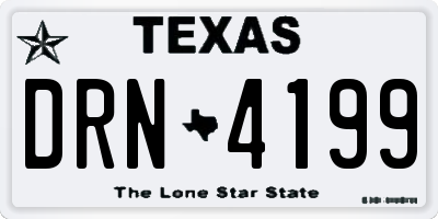 TX license plate DRN4199