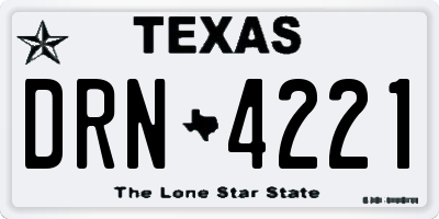 TX license plate DRN4221