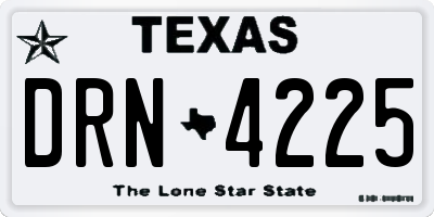 TX license plate DRN4225