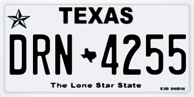 TX license plate DRN4255