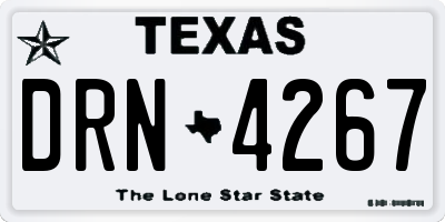 TX license plate DRN4267