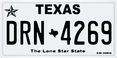 TX license plate DRN4269