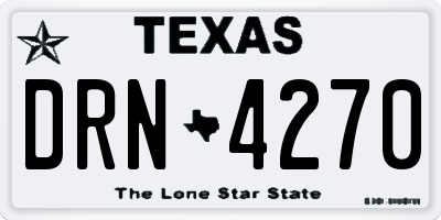 TX license plate DRN4270
