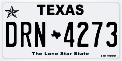 TX license plate DRN4273