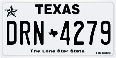 TX license plate DRN4279